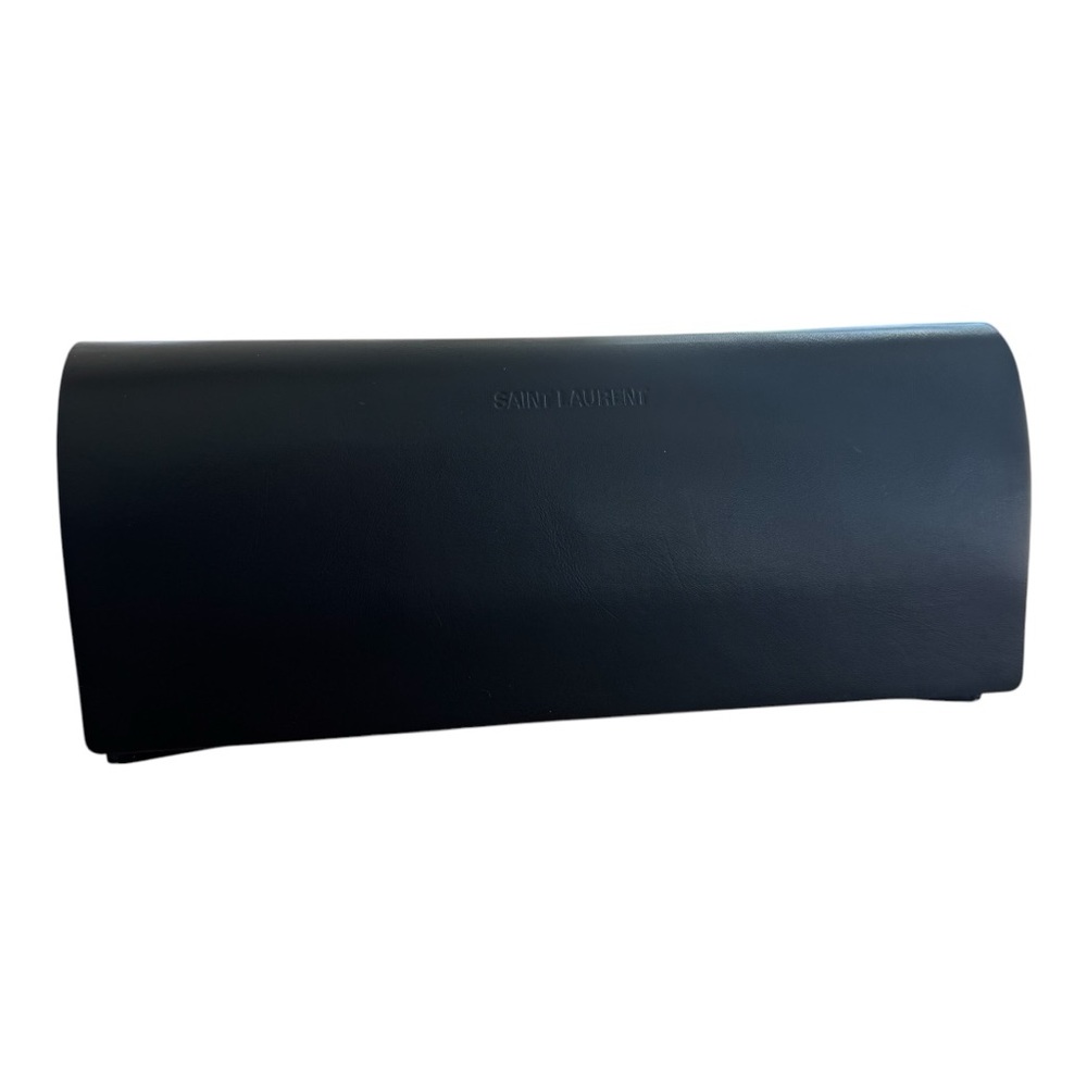 Saint Laurent Black Leather Sunglasses Case